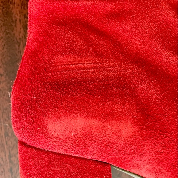 NWOT Free People Cecile Red Suede Booties - Picture 8 of 10